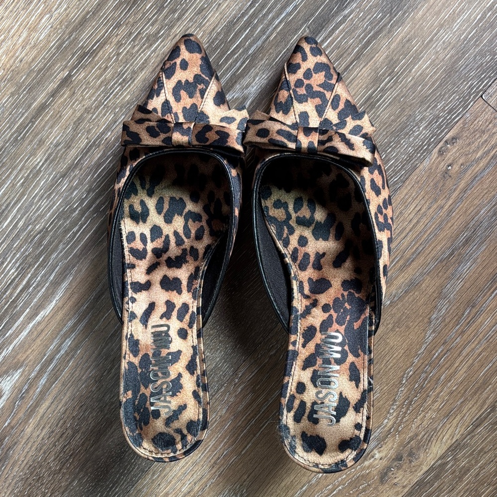 jason wu Brown Leopard Print Mules